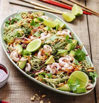 Nudelsallad med räkor